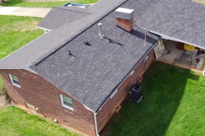 A home in NC with a roof recently installed by Burroughs Roofing