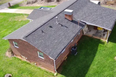 A home in NC with a roof recently installed by Burroughs Roofing